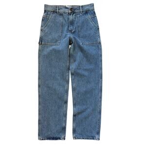 Aime Leon Dore Womens Workwear Pants Mid Wash Jeans Size 28 High-rise Straight